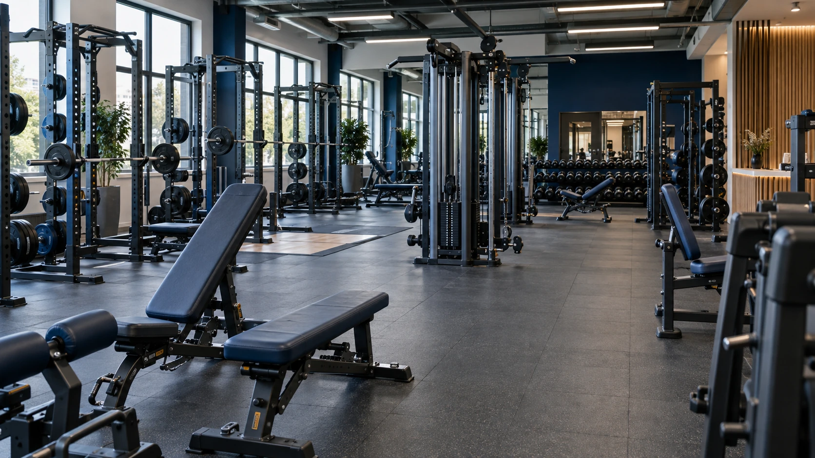 Trainingsbereich mit Kraftgeräten